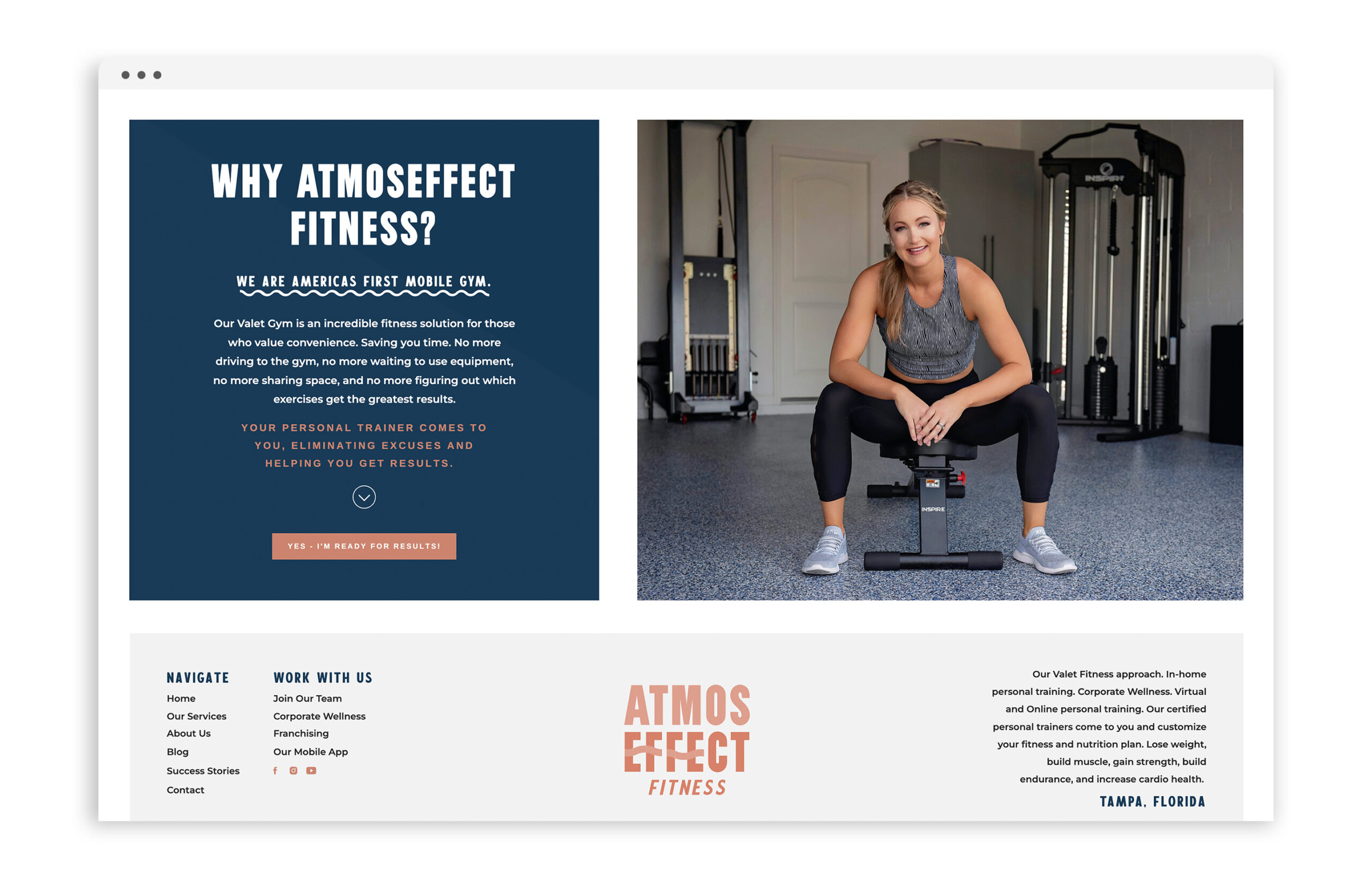AtmosEffect Fitness Tampa Florida valet gym mobile gym mobile fitness one on one personal training small group virtual corporate Kelsey Bryant Certified Personal Trainers - 8